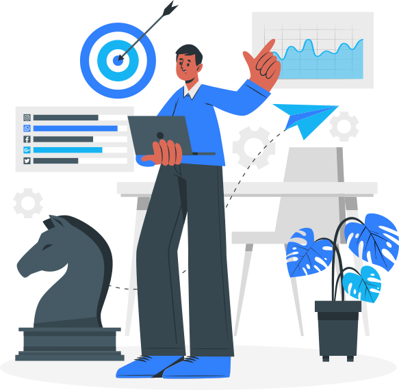 Digital strategy and website performance illustration