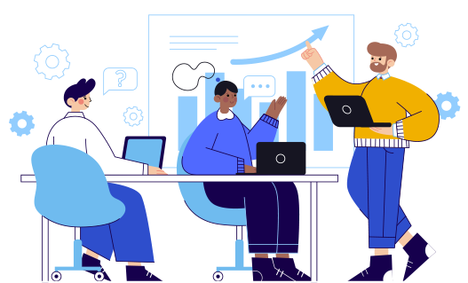 Custom eCommerce development and online store illustration